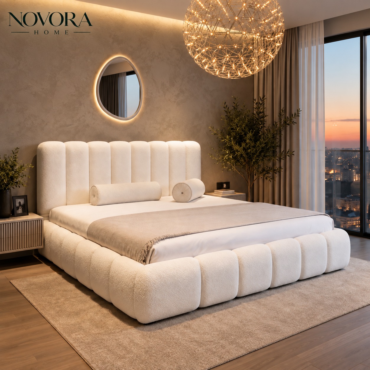 Shtrat premium NOVORA në ngjyrë krem